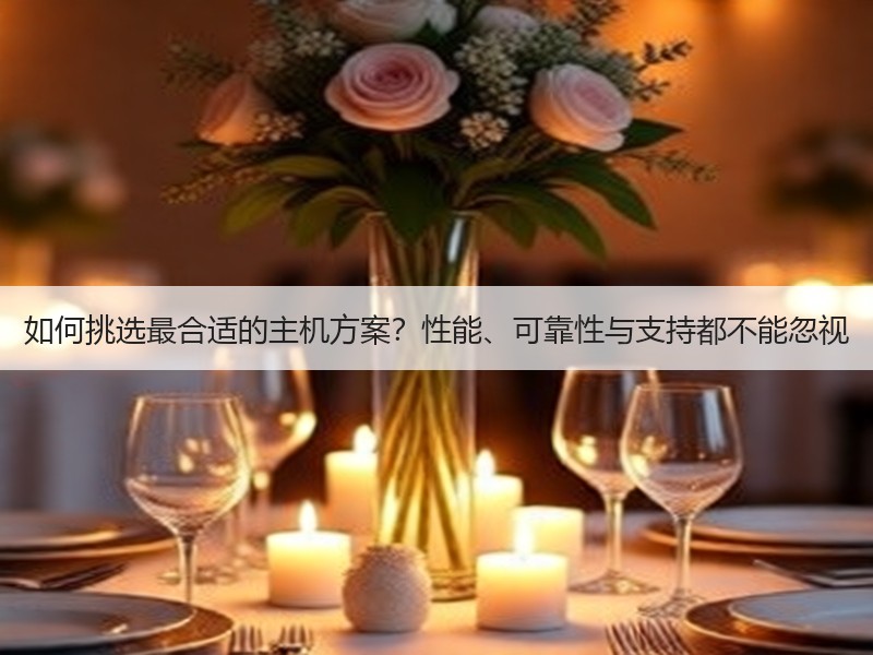 如何挑选最合适的主机方案？性能、可靠性与支持都不能忽视