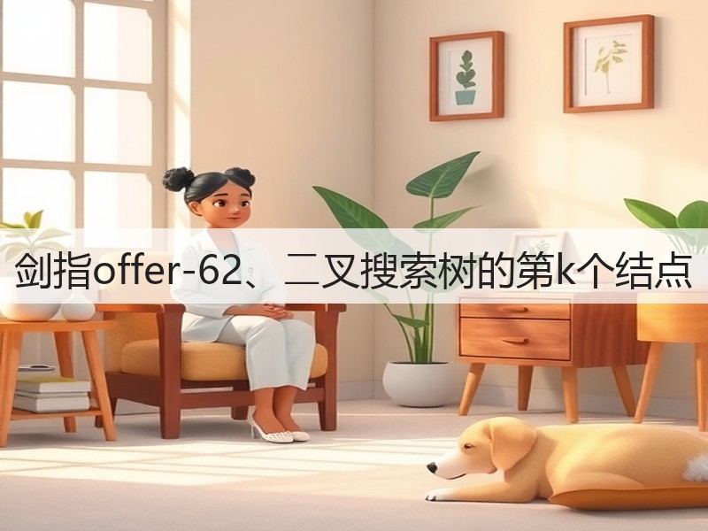 剑指offer-62、⼆叉搜索树的第k个结点(图2) 剑指offer-62、⼆叉搜索树的第k个结点(图2)