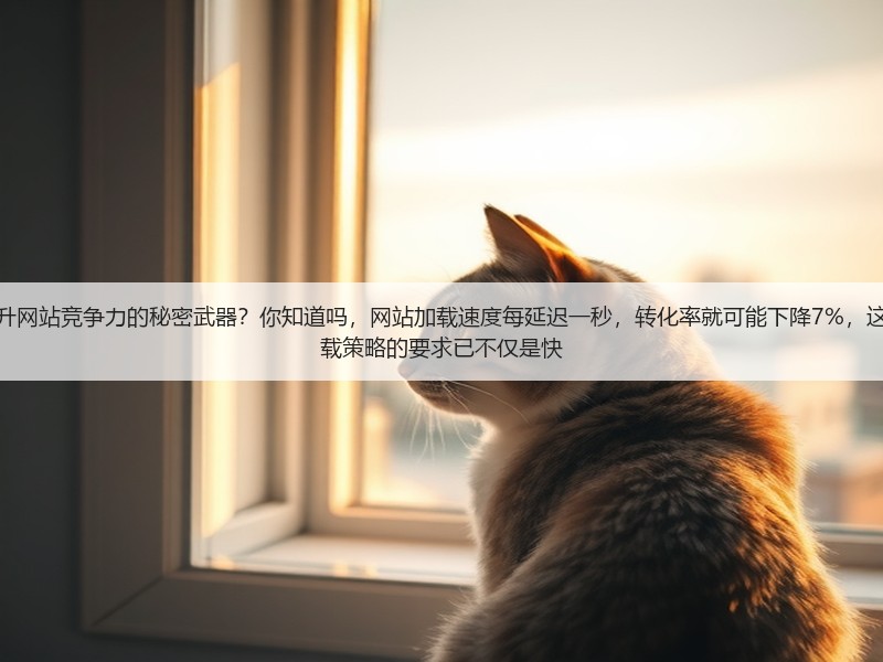 为什么页面速度优化计划成为提升网站竞争力的秘密武器？你知道吗，网站加载速度每延迟一秒，转化率就可能下降7%，这是不争的事实。现在，用户对加载策略的要求已不仅是快(图2)