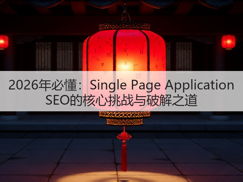 2026年必懂:Single Page Application SEO的核心挑战与破解之道(图3) 2026年必懂:Single Page Application SEO的核心挑战与破解之道(图3)