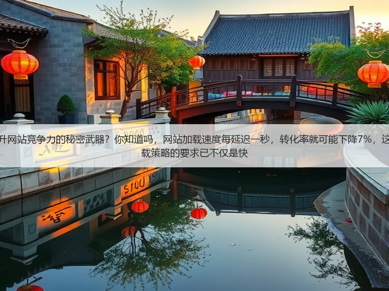 为什么页面速度优化计划成为提升网站竞争力的秘密武器?你知道吗,网站加载速度每延迟一秒,转化率就可能下降7%,这是不争的事实。现在,用户对加载策略的要求已不仅是快(图2) 为什么页面速度优化计划成为提升网站竞争力的秘密武器?你知道吗,网站加载速度每延迟一秒,转化率就可能下降7%,这是不争的事实。现在,用户对加载策略的要求已不仅是快(图2)