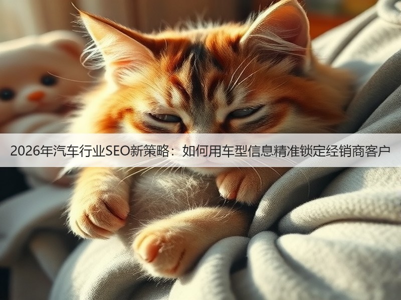 2026年汽车行业SEO新策略：如何用车型信息精准锁定经销商客户(图3)