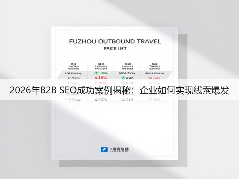 2026年B2B SEO成功案例揭秘：企业如何实现线索爆发(图3)