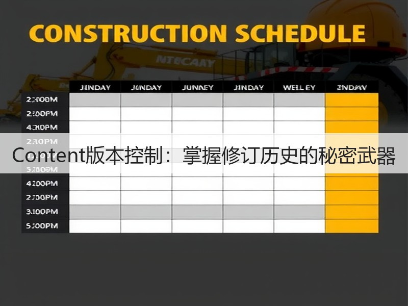 Content版本控制:掌握修订历史的秘密武器(图3) Content版本控制:掌握修订历史的秘密武器(图3)