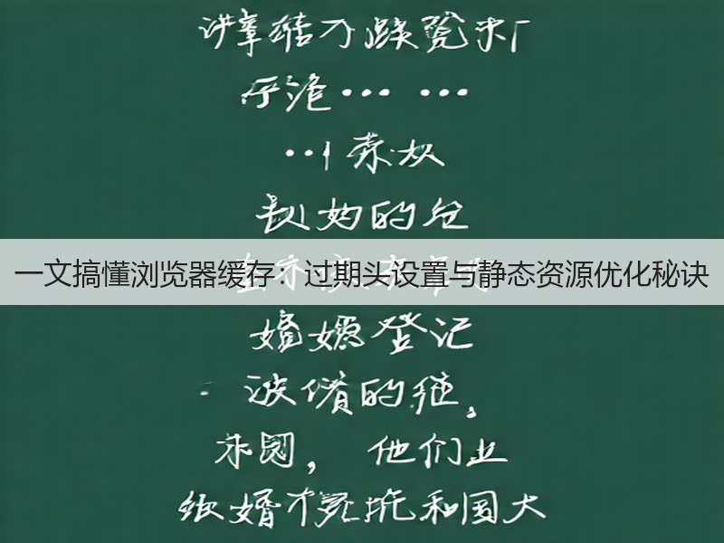 一文搞懂浏览器缓存：过期头设置与静态资源优化秘诀(图3)