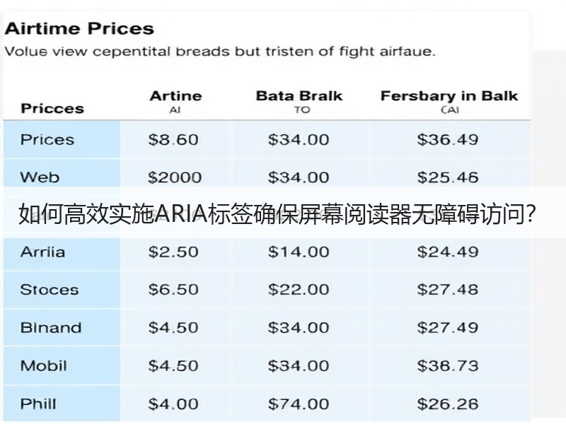 如何高效实施ARIA标签确保屏幕阅读器无障碍访问?(图2) 如何高效实施ARIA标签确保屏幕阅读器无障碍访问?(图2)