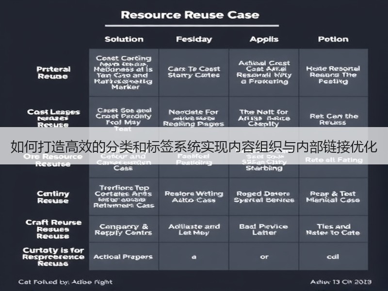 如何打造高效的分类和标签系统实现内容组织与内部链接优化