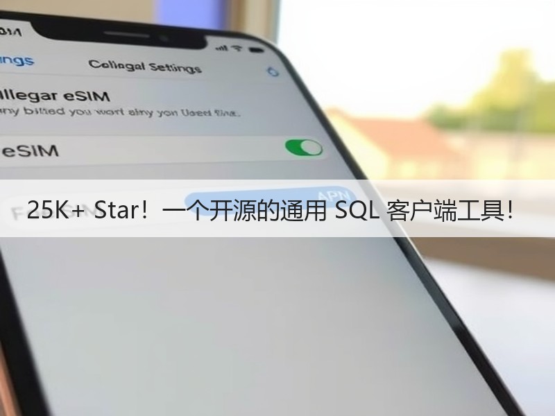 25K+ Star！一个开源的通用 SQL 客户端工具！