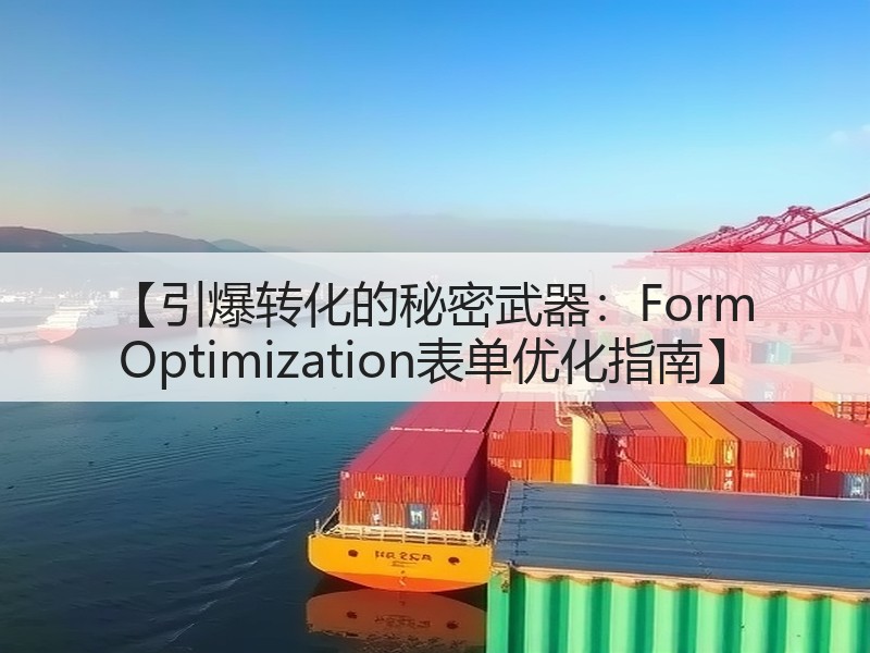 【引爆转化的秘密武器：Form Optimization表单优化指南】(图3)
