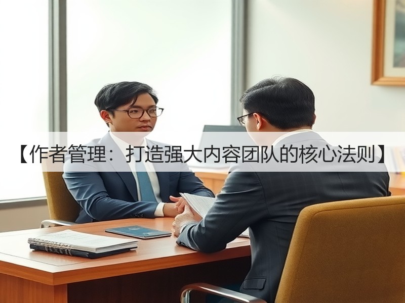 【作者管理:打造强大内容团队的核心法则】(图3) 【作者管理:打造强大内容团队的核心法则】(图3)