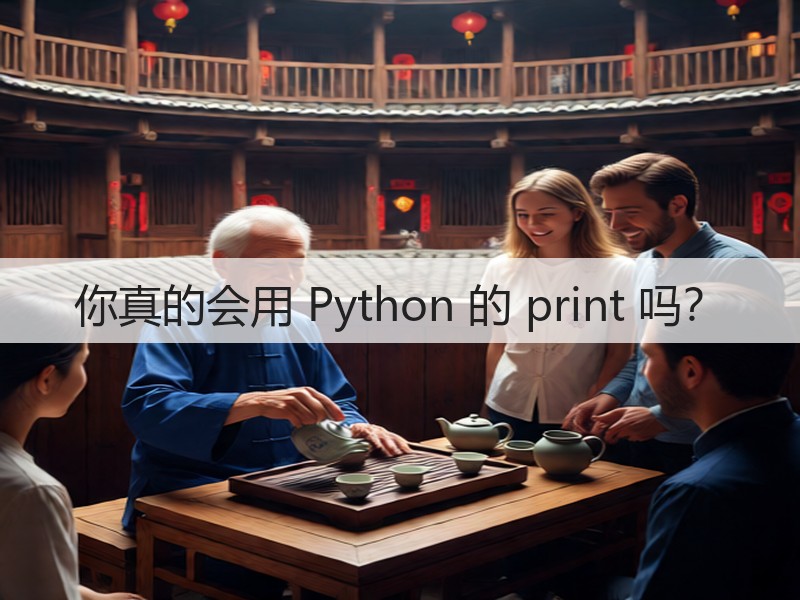你真的会用 Python 的 print 吗?(图1) 你真的会用 Python 的 print 吗?(图1)
