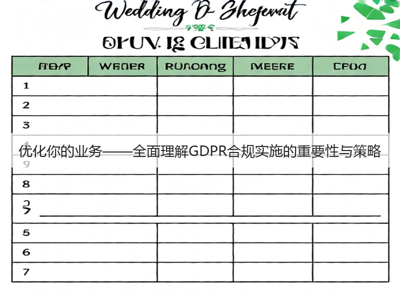优化你的业务——全面理解GDPR合规实施的重要性与策略(图2)