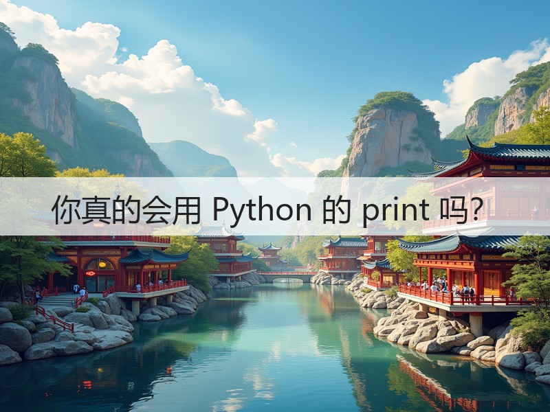 你真的会用 Python 的 print 吗?(图3) 你真的会用 Python 的 print 吗?(图3)